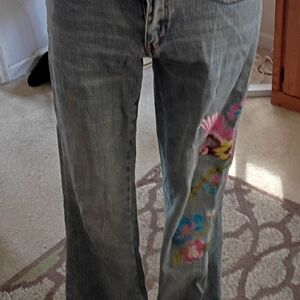 Vintage AB Jeans, Women's 9.  Embroidered Denim Jeans